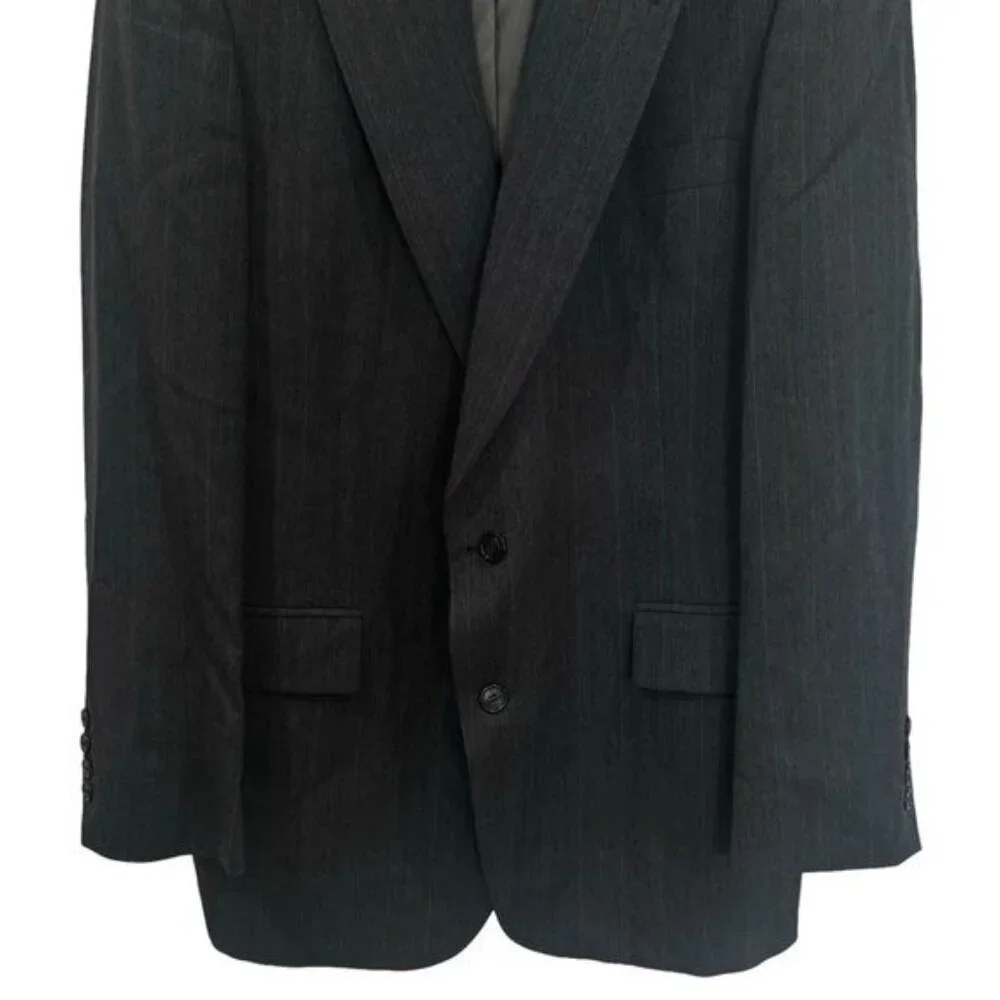 Nino Cerruti Grey Pin‎ Stripe Sport Coat Blazer Capsule Special Occasion M/L